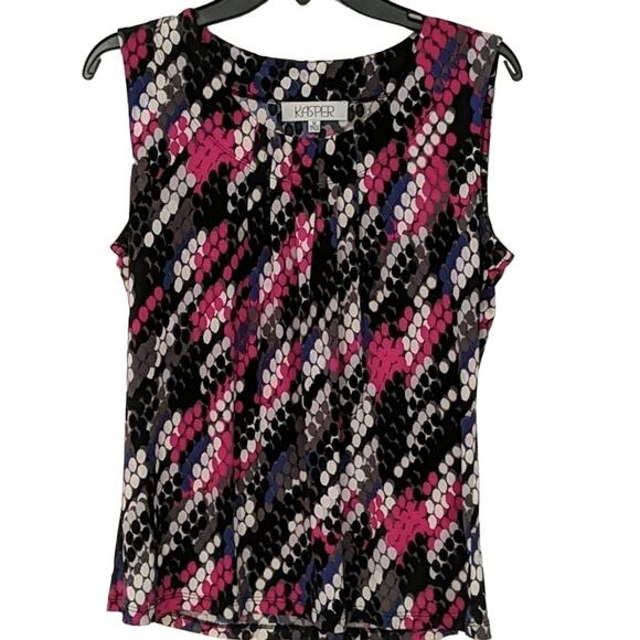 NWOT Kasper Shell Pink/Blue/White/Black/Gray, M - Picture 1 of 6